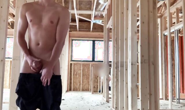 Caught Spunking on Construction Website