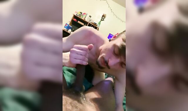 Uber-Cute Twunk Likes Deep Throating Dark-Hued Man-Meat