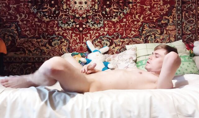 boy faps and ejaculates