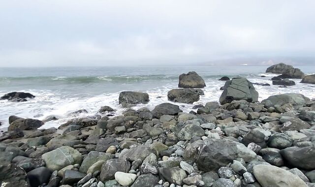 Exploring the beach and hiking naked on the rocks!