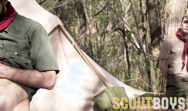 ScoutBoys - supah-nice ScoutBoy plowed in forest tent by leader