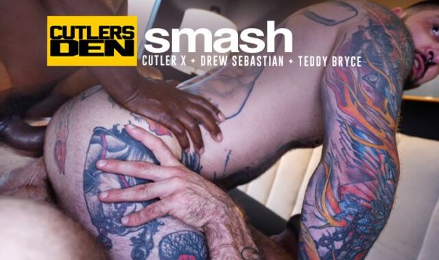 Double Monster pecker DUAL INVASION hard-core backside porking with CutlerX and Drew Sebastian Breeding Wolf Bryce