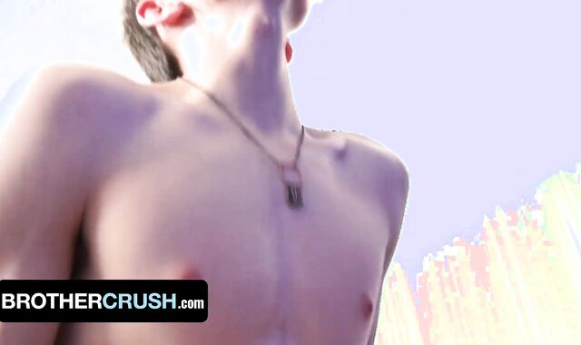 Virginal Fellow Austin Xanders Takes His Yam-Sized Step Bros Hefty Pulsating Prick And Super-Hot Spunk - BrotherCrush