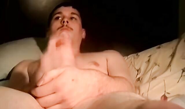 Youthful fellow wished luck in masturbating off with a slurp on dick