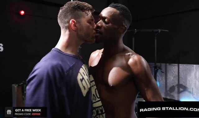 Sweat-Doused Man Rails Hairy Jock - Andre Donovan, Caden Jackson - RagingStallion