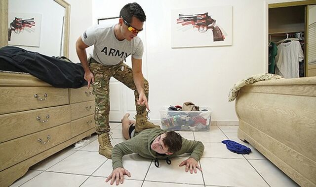 Dominative Army Boy Ryan Pitt Deep-Faceholes His Trussed Up Step Step-Brother Michael Boston - BrotherCrush