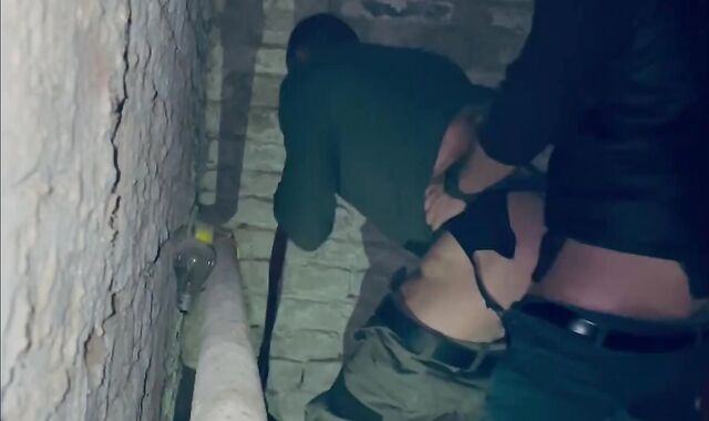 two Military Cubs pulverize no condom in dungeon space