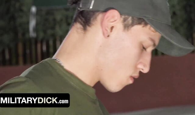 Young Private Loick Gauthier Gets The Butt-Tearing Up Of His Life From Jake Lotti - Military Knob