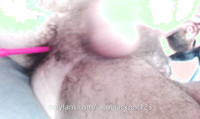 edging gooning bator blows a load on facial hair