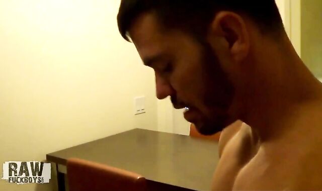 RawFuckBoys: Moist hairy man Brogan Reed has a fervor for throwing salad