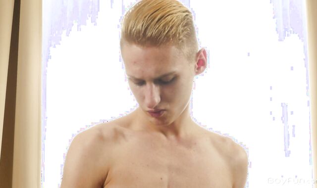 BoyFun: Oliver Morgenson teasing uncut cock