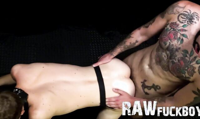 RawFuckBoys - Raw fuckin' with tattooed Bailey beside Jack