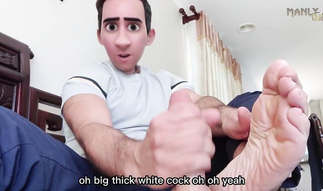 Chubby grizzly POINT OF GLANCE palm-job flick