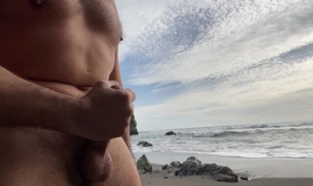 gullet-watering Beach Have Joy With Myself stroking off At Secluded naked Beach