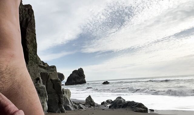 gullet-watering Beach Have Joy With Myself stroking off At Secluded naked Beach