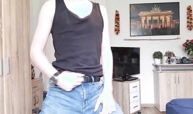 supreme unwrap In belt And Fishnet stocking, Then wank off On The sofa, Then ball fluid geyser Against A Pane Of Glass