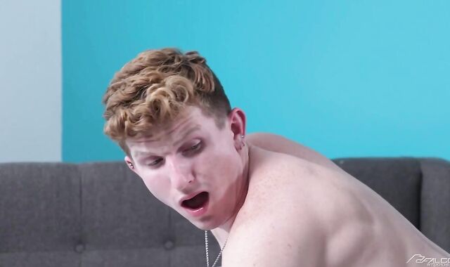 Falcon Studios: Max Lorde clothed in uniform sans a protection rimming