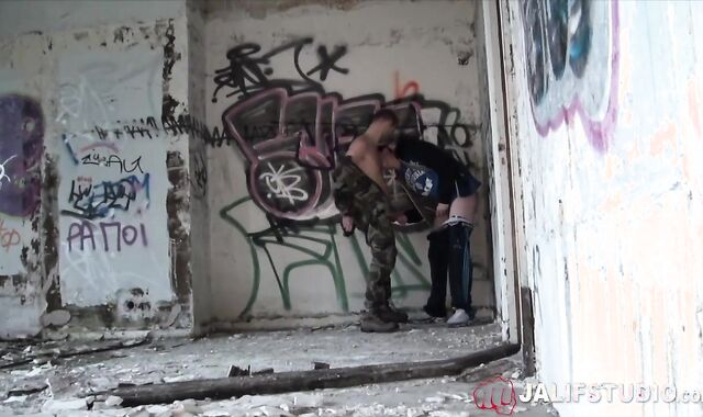 JalifStudio - Theo in military stroking uncut dick