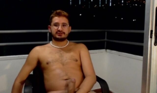 whorish Latino Strokes Off On His Balcony CAM4 Masculine