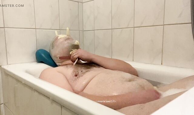 BHDL - THE BREATHTUB three - weird LATEXGLOVE BREATHPLAY WITH semen licking IN THE BATH -