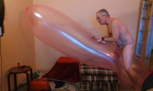 Balloonbanger 83) Rail Hook-Up Pop giant Blimp Balloon!