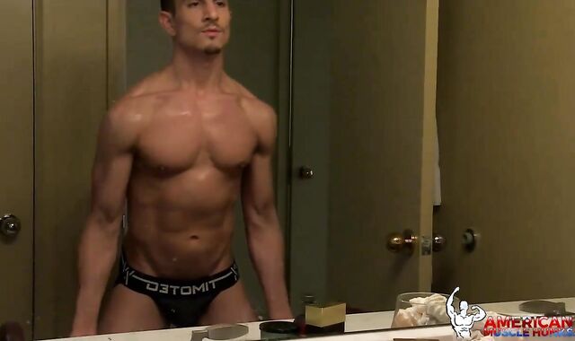 AmericanMuscleHunks - Muscle Taylor in uniform ravaged rock-rigid