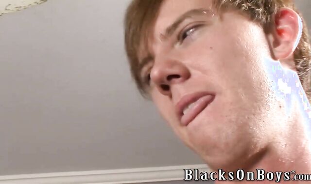 BlacksOnBoys: Crimson-Haired Kyle Powers have hookup with massive boy-meat stud