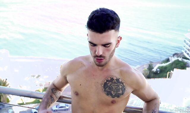 supah-horny And tasty Dean Fellates man-meat On Balcony