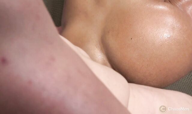 ChaosMen.com - Tattooed Palmer rubber-free-for-all tongue kissing