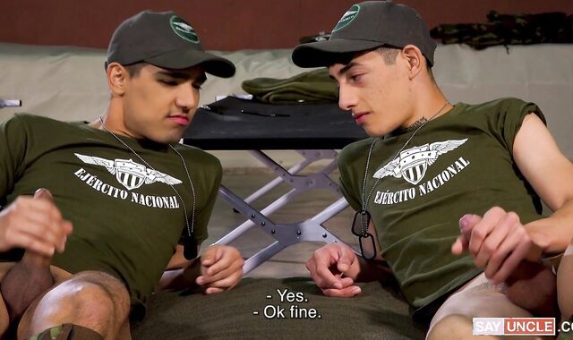 MilitaryDick - Felix Harris masturbating Gabriel Chiappe