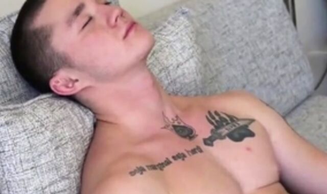 queer World MMA Cage Fighter Alex Weber Masturbates salami