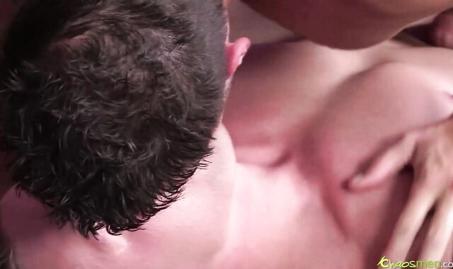 ChaosMen.com - Beefy piercing european chocolate-colored-haired moist kissing