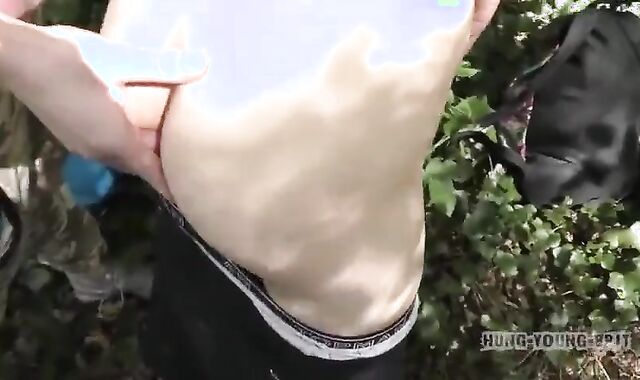 Three trampy boyz Have Plumb-Out In The Woods