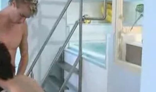 4 in nature's outfit gay males In Pool