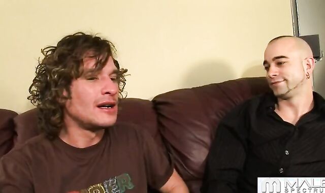 bushy Haired dude Is Spitroasted