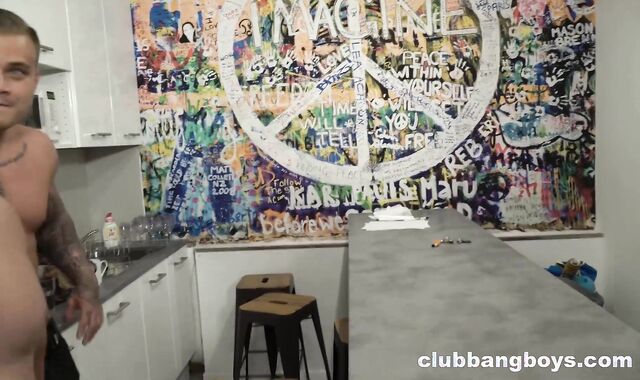 ClubBangBoys - Inked fag agrees to rock stiff fuckin'