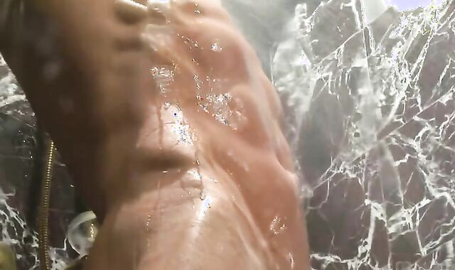 Muscle guy Blows A Explosion In Bathroom