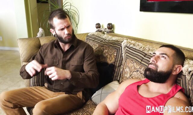 ManUpFilms - Muscle Johnny Hill & Johnny no love glove cum load