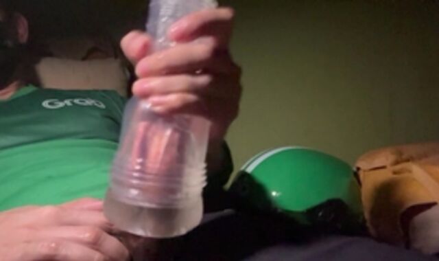 Delivery chap wank off After Work All Day.