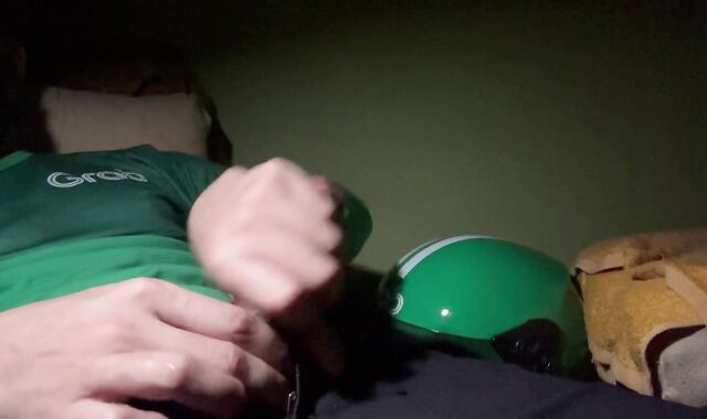 Delivery chap wank off After Work All Day.