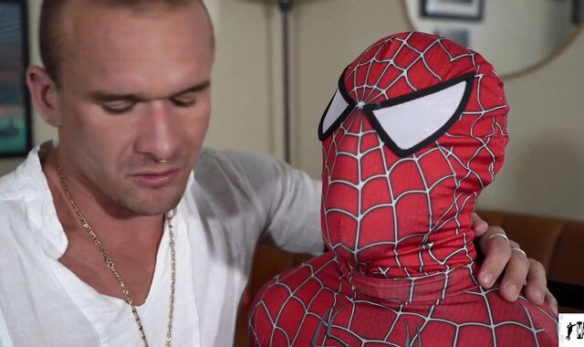 ManUpFilms: Queer Isaac X and Jake Waters costume have fun backside screw