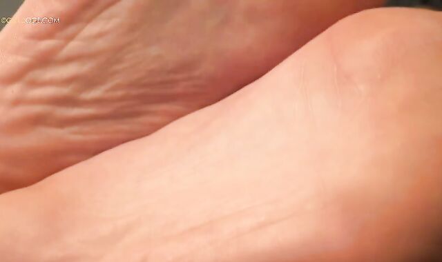 lusty Light-Haired teenage draining off Solo And Feet