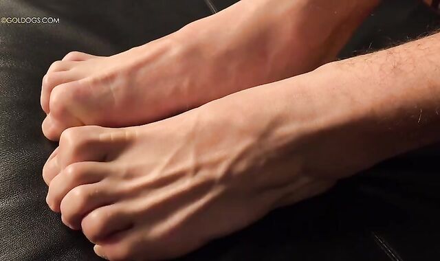 lusty Light-Haired teenage draining off Solo And Feet