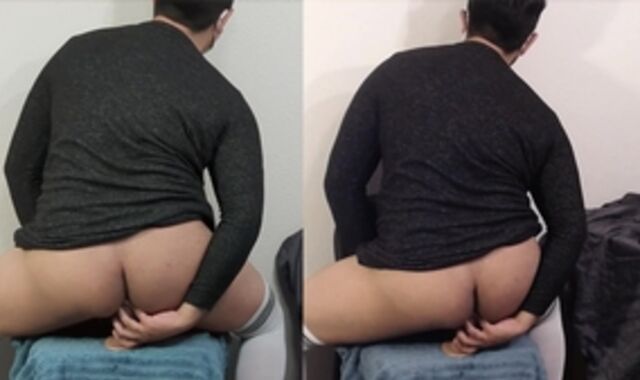 Cross-Dressing College School Damsel Takes A Break: Solo, Rock-Rock Hard fake trouser snake, Dual Cams, Gape And man gravy.