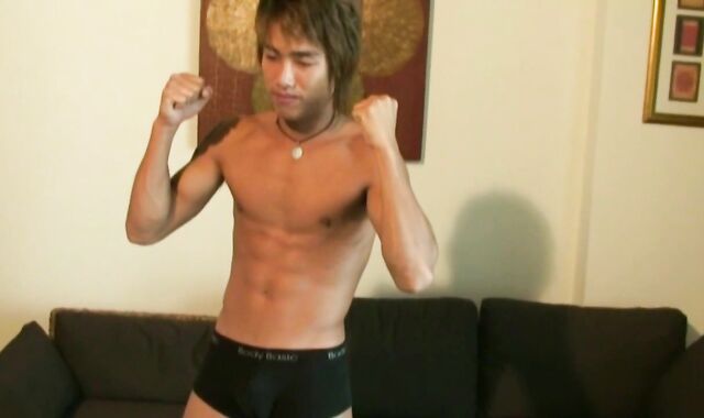 GayAsianNetwork: Solo nicely-shaped clothed in undergarments flashing