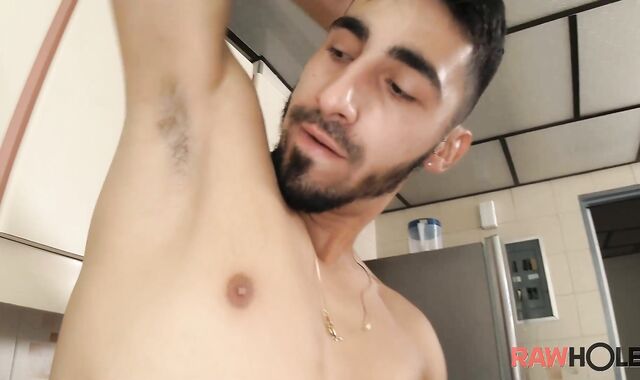 Rawhole - Latino Julian fapping in bathroom