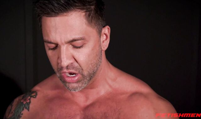 FetishMen: Dominic Pacifico in trunks giving head for testicles