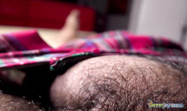 PitsAndPubes: Fur Covered Zaddy milks off sniffing