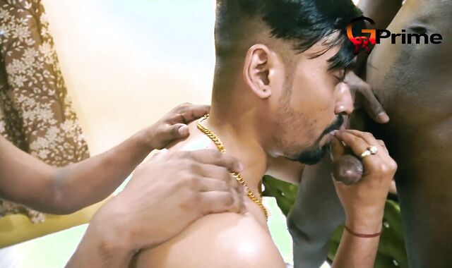 Youthfull Indian fag three way fuck-fest scene