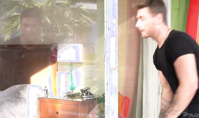 FalconStudios: Rock Firm wedging with latino Devin next to Franco